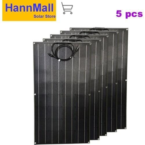 500W painel solar ETFE Flexible Solar Panel placa solar panneau solaire 12V24V Mono Cell For RV Boat Yacht Car Caravan Charger