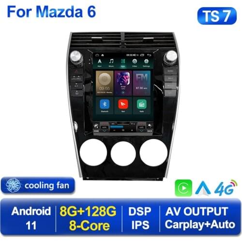 8core Carplay Tesla Style Android 11 Auto Radio 6G+128G For Mazda 6 Mazda6 Car Dvd Multimedia Player GPS Navigation Stereo 4G BT