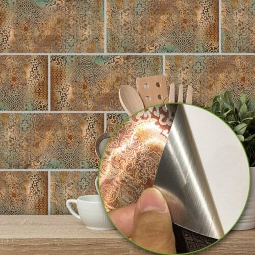 9PCS Creative Royal Embroidery Wall Stickers Modern Home Decoration Bedroom Room Decor Wall Decor For Home Decor Tile Sticker