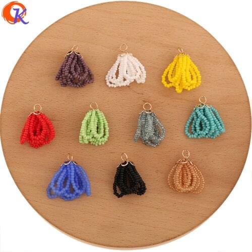 Cordial Design 20Pcs 12*27MM Jewelry Accessories/Hand Made/Seed Bead Charms/Flower Shape/Earring Findings/DIY/Jewelry Making