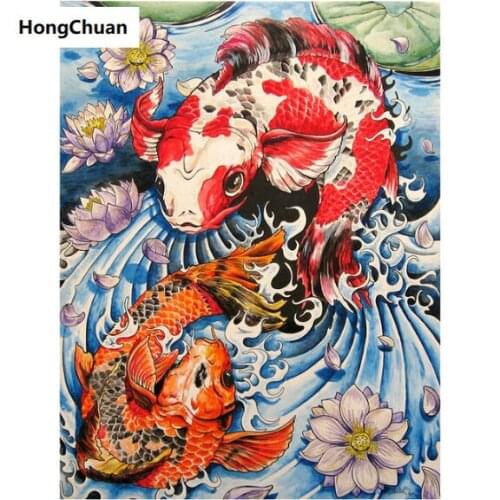 Diamond embroidery, Lucky Koi 5D, diamond painting, cross stitch, 3D square, diamond mosaic, home decoration, Christmas
