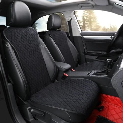 Not Moves Fabric Car Seat Cover Flocking Cloth/Flax Cushion Breathable Protector Mat Pad Auto Accessories Universal Size RU6 X40