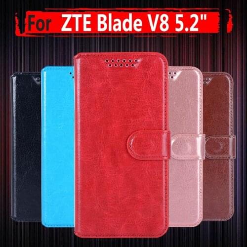For ZTE Blade V8 Case 5.2 inch Wallet PU Leather Cover Phone Case For ZTE Blade V8 V 8 ZTE V8 Case Flip Protective Bag Skin