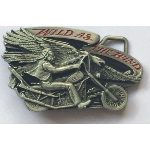 Wild as the Wild belt buckle with pewter finish SW-BY177 suitable for 4cm wideth belt with continous stock free shipping