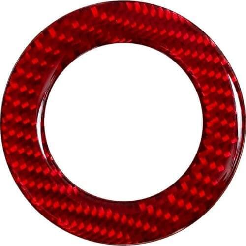 For Ford Explorer 2013-2018 Carbon Fiber Engine Start Stop Button Cover Trim Ring Decal Sticker Accessories