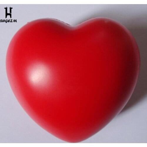 EHBqna Soft Foam Anti Stress Ball Toys Squeeze Heart Shaped Ball Stress Pressure Relief Relax Novelty Fun Gifts Vent Gag Toy