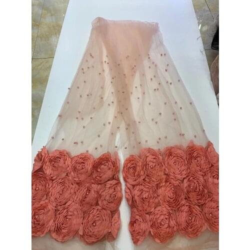 French Tulle Lace Fabric High Quality Nigerian African Mesh Lace Fabric Soft S-93687 for Party Dress