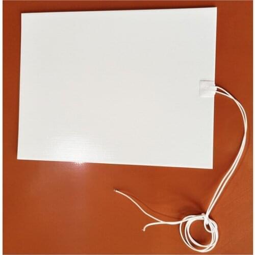 24in*36in(609.6*914.4*1.5mm) 220v 2000w Food Grade Silicone Heater adhesive 1 side 1000mm lead out from middle of 609mm side