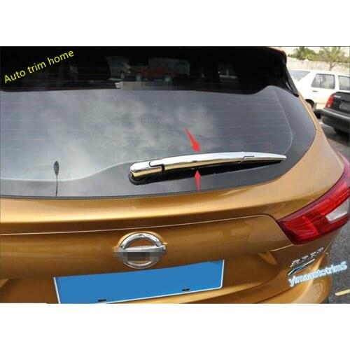 Lapetus Chrome Rear Windshield Window Wiper Plate Cover Trim Accessories Fit For Nissan Qashqai J11 2014 - 2020 ABS