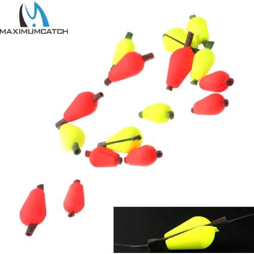 Maximumcatch 10 Pieces Tear drop 14.4*9.9mm Yellow Or Red Color Fly Fishing Strike Indicator