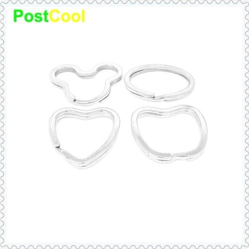 Fashion Jewelry Accessories lovely Special-shaped Mice Egg Heart Apple Split Rigs keying Key Holder Keychain small wholescal DIY