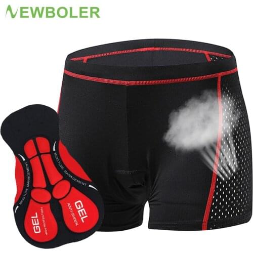 NEWBOLER Mesh Breathable Men Women Cycling Shorts Soft 5D gel Padded Cycling Underwear Undershorts MTB Road Bike Bicycle Shorts