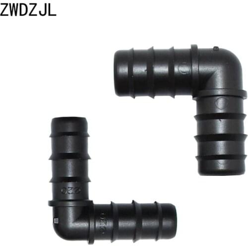 Irrigation 1/2 3/4 hose elbow barb knee 90 degrees elbow hose repair 20mm 25mm connection Irrigation System adapter 40pcs