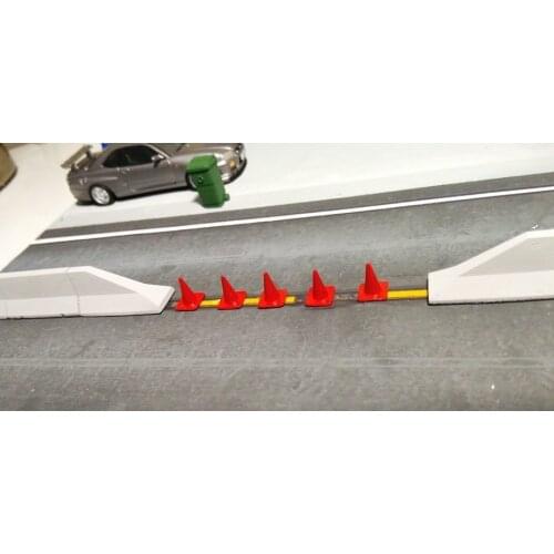 Salon Girls Automobile Scene Parts Series Simulation Plastic Security Cone Model Manual Finished Product 5 Individual Dress