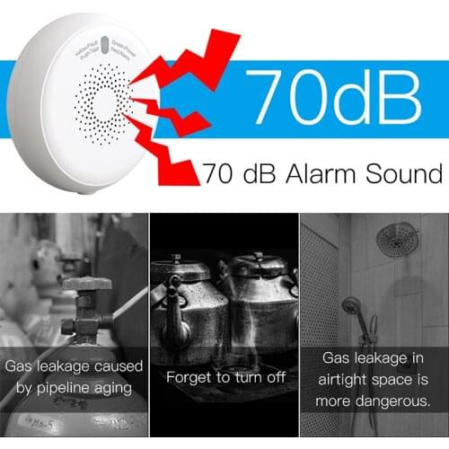 Tuya ZigBee Smart Gas Leakage Detector Combustible Sensor Work With Alexa Google Home Tuya Smart Life App Smart Home Household