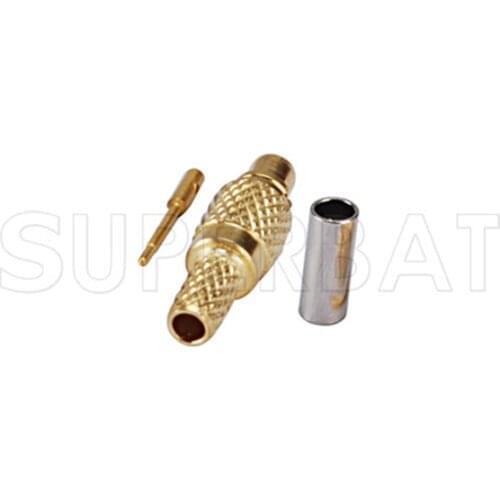 Superbat 10pcs MMCX Crimp Plug for Coaxial Cable RG174,RG316,LMR100 RF Connector