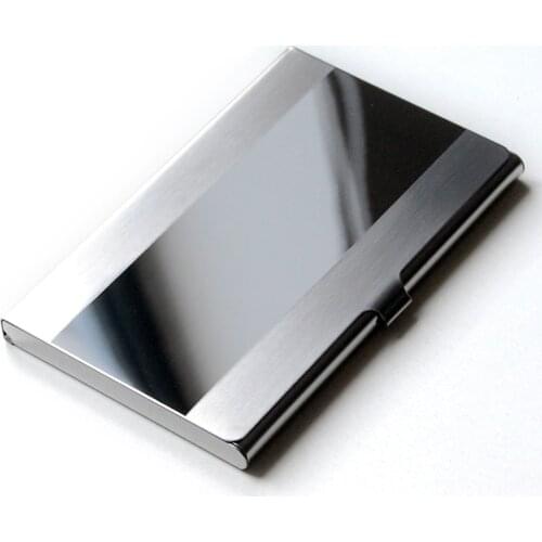 Stainless steel waterproof aluminium metal case box business ID name credit card namecard holder cover birthday gift cardcase