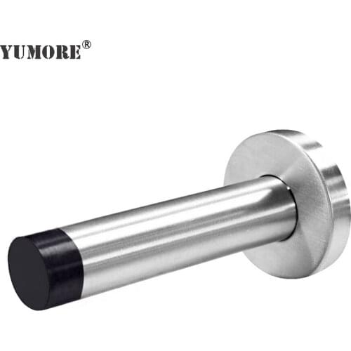 YUMORE 100pcs/lot Door Stopper 304 Stainless Steel Door Cabinet Catch Holder Wall Mounted Door Stops Door Furniture Hardware