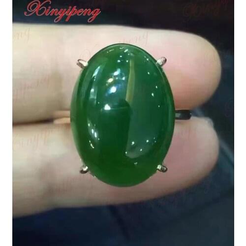 925 sterling silver with 100% natural jasper ring women with Luxury and generous A wedding gift
