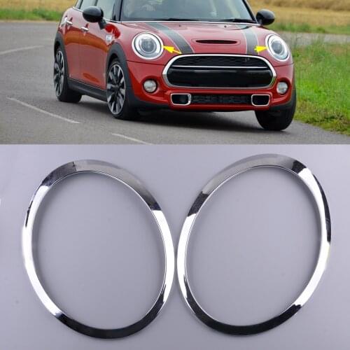 1 Pair Chrome Car Headlight Trim Ring Fit For Mini Cooper R55 R56 R57 R58 R59 Clubman Coupe 2012 2013 51137149906 51137149905