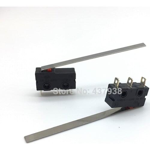 10PCS/LOT Limited Switch 3 Pin N/O N/C High quality All New 5A 250VAC Micro Switch KW12-D 55MM Handle Length
