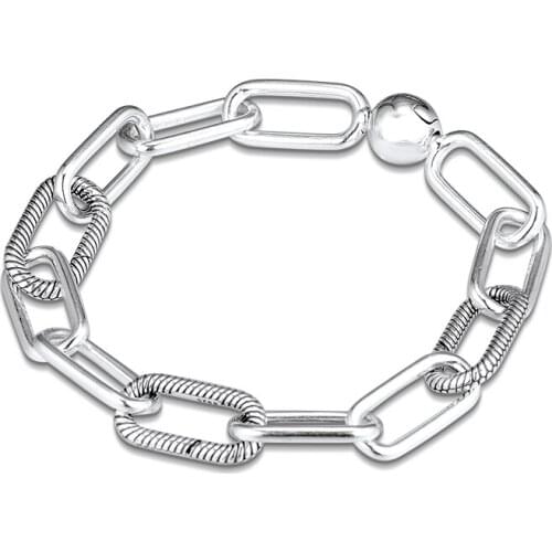 100% 925 Sterling Silver Signature Me Link Bracelets Free Shipping