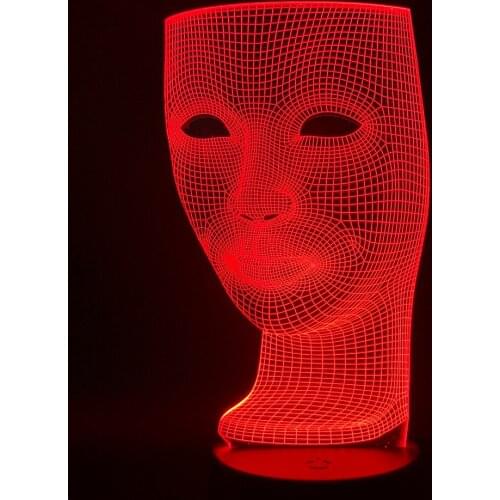3D Lamp Three-dimensional face Night Light for Children Bedroom USB Battery Nightlight novetly Gift for Adult Led Night Light