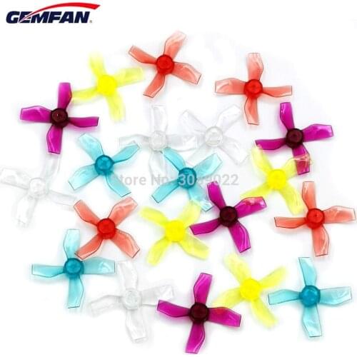 16 pcs / 8 pair GEMFAN 1220 31mm 0.8mm/1mm Hole 4-blade Propeller PC CW CCW Props for 0703-1103 electric motors FPV micro drone