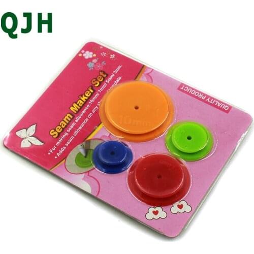 4 sizes/set Plastic Patchwork Parallel Wheel Tailor DIY Handwork Sewing Straight&Curve Scribing Tools Circle Drawing Wheel