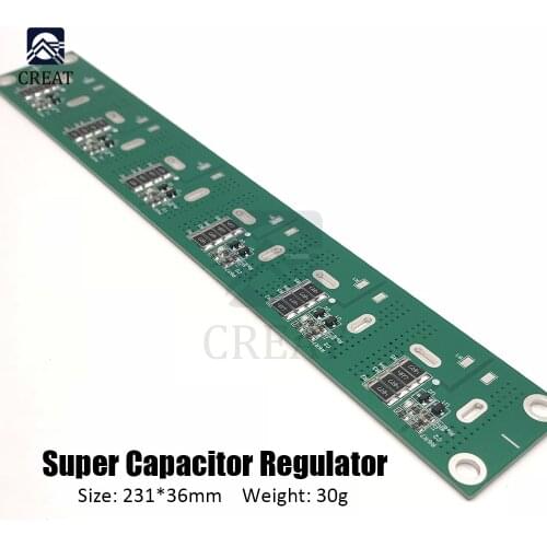 6PCS Super Farad Capacitor Single Row Based Balancing Protection Board 2.5-3V 360F 400F 500F 650F 700F Capacitor Protection