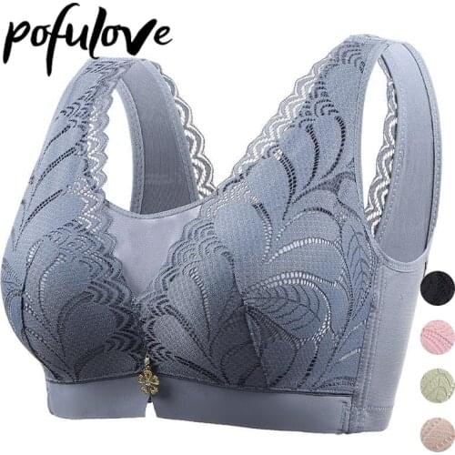 Sexy Lace Bra Plus Size Bras Women 38-44 CD Push Up Bralette Wireless Seamless Underwear Thin Cup for Big Breasts Soft Female