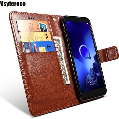 Alcatel 1S 2019 Case Alcatel1S 2019 Case Flip Wallet PU Leather Phone Case For Alcatel 1S 2019 5024D 5024Y 5024K 1 S Case Cover