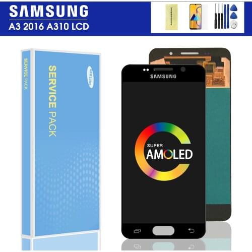 Original 4.7'' SUPER AMOLED A310F LCD For SAMSUNG Galaxy A3 2016 A310 A310F A3100 LCD Display Touch Screen Digitizer Assembly
