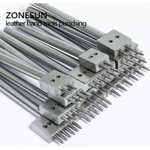 ZONESUN Leathercraft Cutting Tool Stainless Steel 4mm 5mm 6mm Hand Punch Tool For Leather Punching Screwing