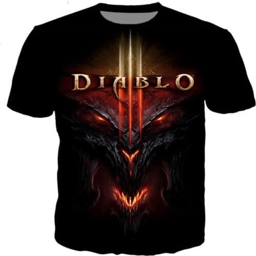Diablo 3 Reaper of Soul 3D Printed T-shirt Men Women Summer Fashion Casual T-shirt Hip Hop Harajuku Streetwear Oversized Tops