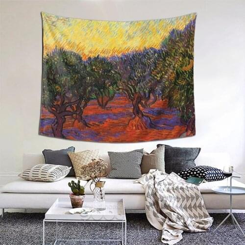 Van Gogh Tapestry Monet Painting Tapestry Wall Bedspread kawaii Psychedelic Decor Blanket For Bedroom Dorm