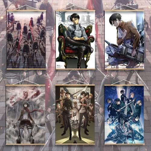 Attack on Titan Canvas Painting Anime Manga Levi Ackerman Wall Art Posters and Prints Pictures for Living Kids Home Decoration