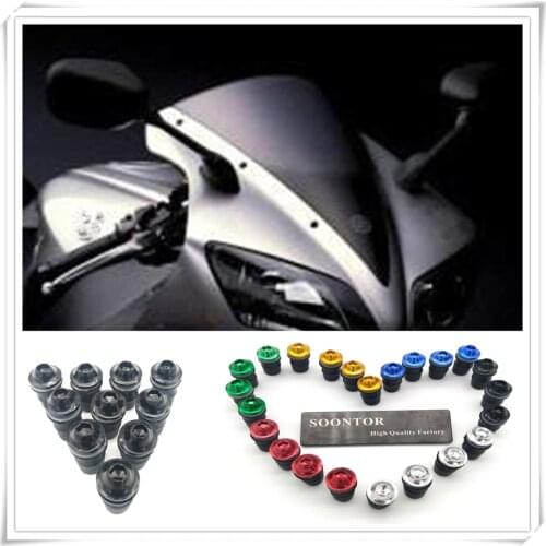 Motorcycle Windshield Windscreen Fastener Spike Bolts kit Screw Nuts for YAMAHA 600 FZR HONDA CB919 CBR 600 FZ400 R FZX700 FAZE