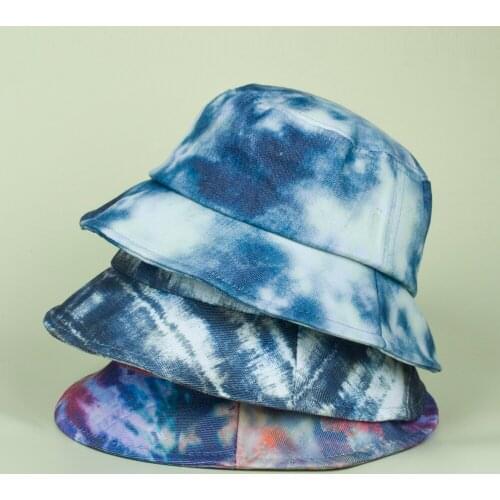 Tie-Dyed Cowboy Fisherman Hat, Wash Cloth, Street Hipster Basin Hat, Korean Version Hat, Sun Hat, Sun Sun Hat