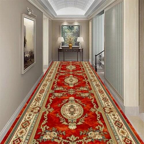 Pastoral Style Floral Printed Corridor Mat Parlor Area Rugs Kitchen Bathroom Anti-skid Bedside Rug Home Decor Living Room Carpet