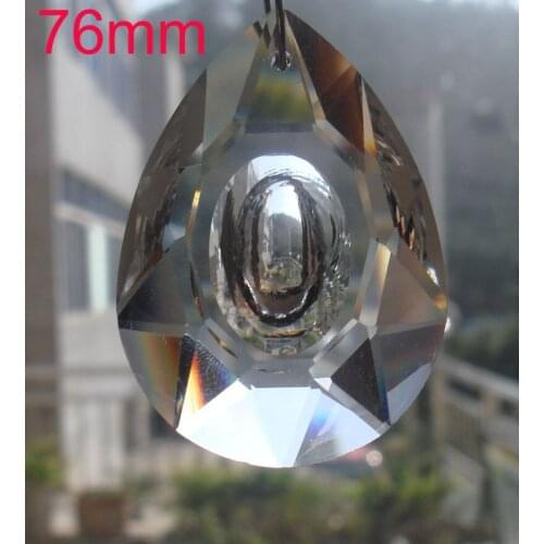 Best selling!6pcs/lot 76mm Chandelier Crystal Clear Longan Shape Part AAA-Top Quality Crystal Pendant Chandelier Crystal