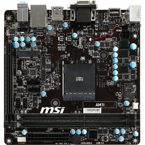 For MSI AM1I Motherboard DDR3 16G SATA3 AMD APU Socket AM1 Mini-ITX 17*17 Original Used motherboard