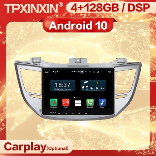 4+128G Carplay 2 Din Android 10 Screen Mutimedia GPS Stereo Receiver For Hyundai IX35 2015 Radio Audio Player Recorder Head Unit