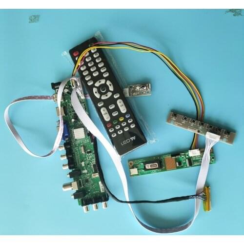 Kit For LP171WU3-TLA1/LP171WU3-TLA2 TV VGA USB AV 1920X1200 30pin Controller board 1 CCFL LCD remote DVB-T Digital HDMI Panel