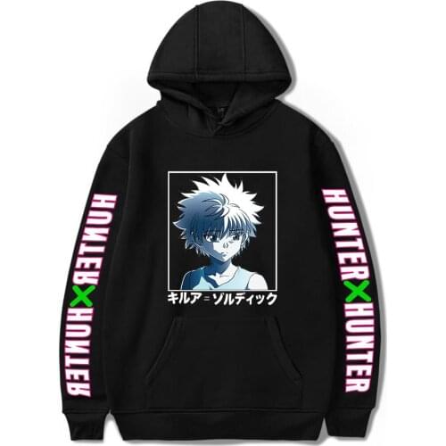 New Japanese Anime Funny Killua Eyes Killua HxH Hoodies Winter Japan Style Hunter X Hunter Sweatshirts Streetwear for Women/men