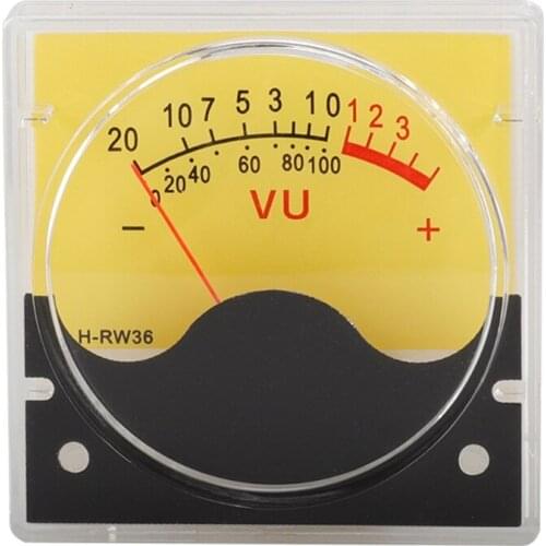 Panel VU Meter TR-R36W 500uA 0dB=1.288V 35x35mm LED Lamp