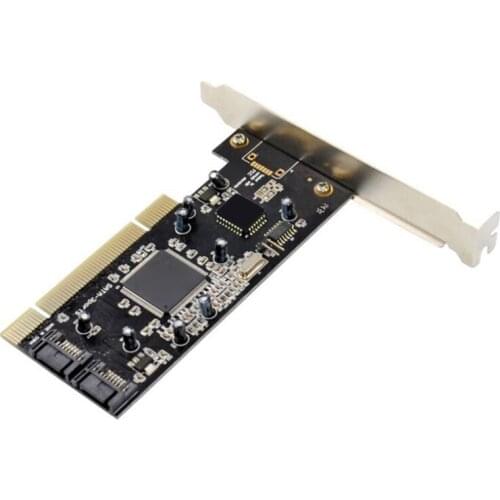 PCI to SATA Expansion Card PCI SATA150 RAID Disk Array Card SIL3112 Dual-Channel SATAI Hard Disk Adapter with SATA Cable