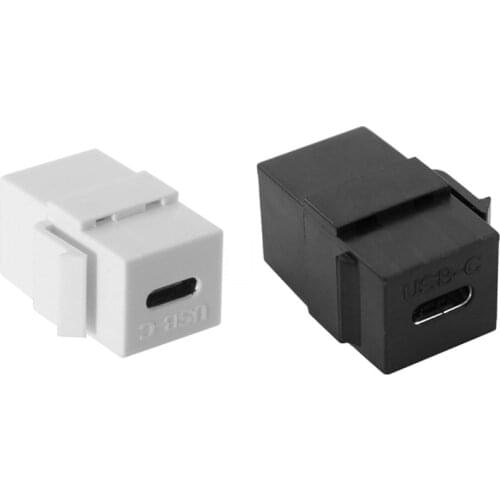 USB 3.1 Type-C connector female to female wall trapezoidal plug-in socket adapter Type-C module adapter wall mount wall plug