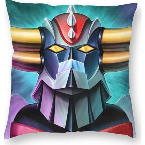 Personalized Grendizer Goldrake UFO Robot Square Throw Pillow Cover Home Decorative 3D Print Anime Manga Cushion Cover for Car