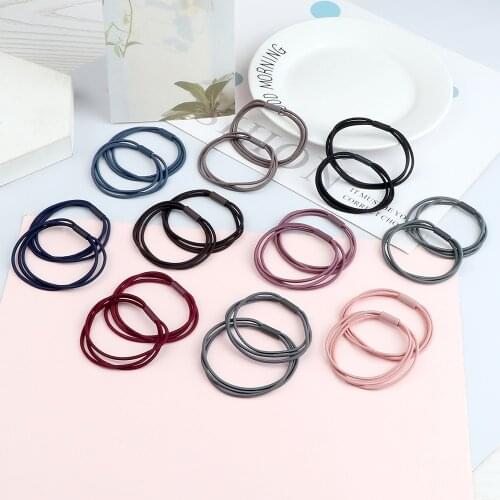 5Pcs/Lot Multicolor Basic Hair Bands Ties Simple Scrunchies Fashion Rubber Band Hair Accessories For Women Girls Ponytail Holder